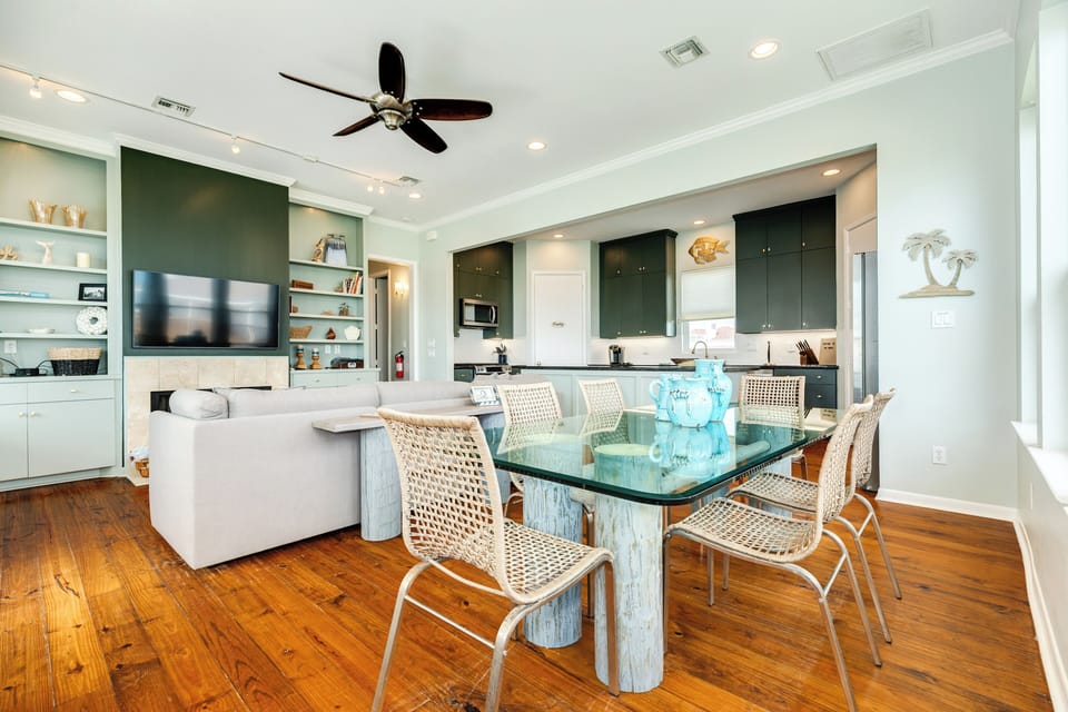 Open living area makes spending time together easy