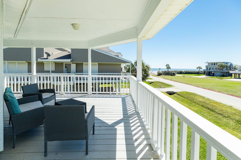 Unwind after a day at the beach in the Gulf breeze
