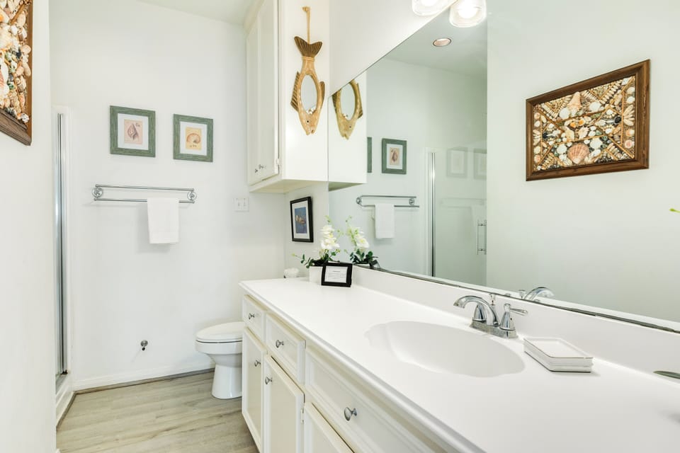 Main level bathroom with shower only