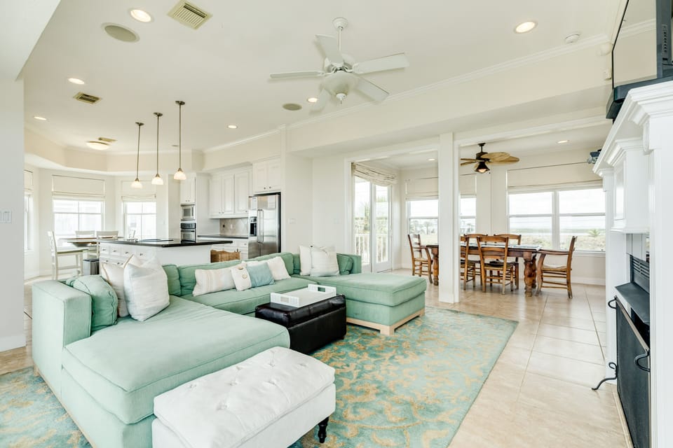Relax on the oversized, comfortable sectional
