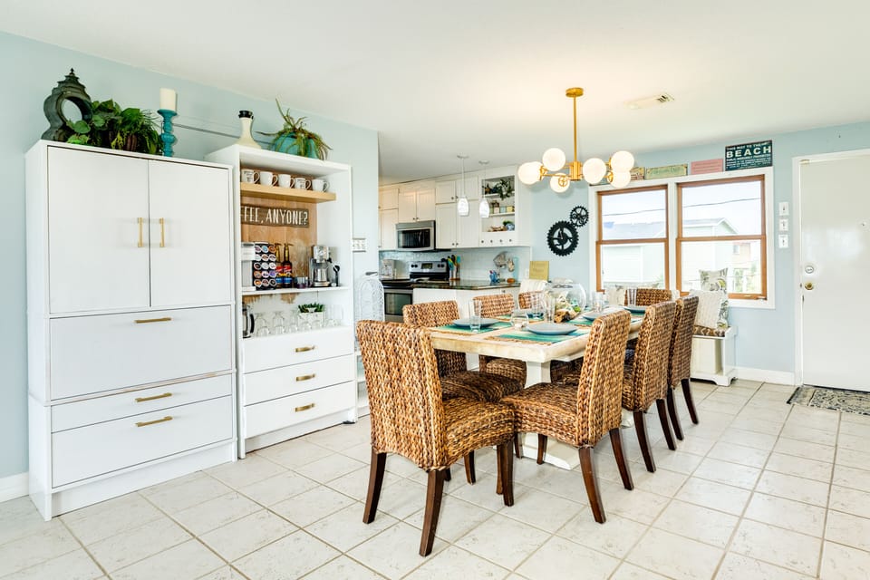 Nearby dining area with coffee bar station - a great way to start your morning