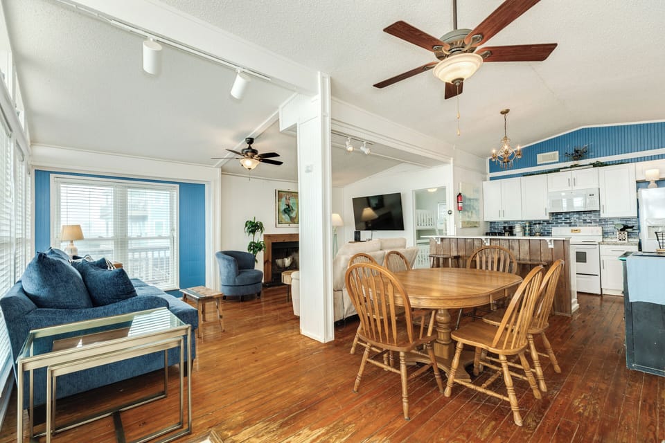 Open living area makes spending time with the family easy