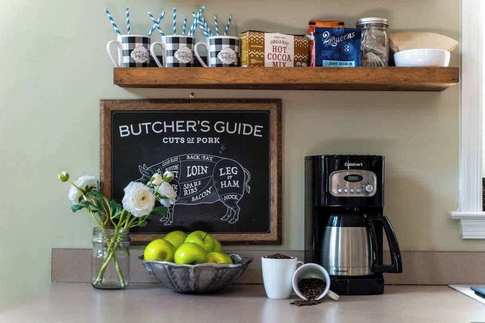 Elevate your kitchen game with our trusty coffee maker and a splash of fruity flair. 