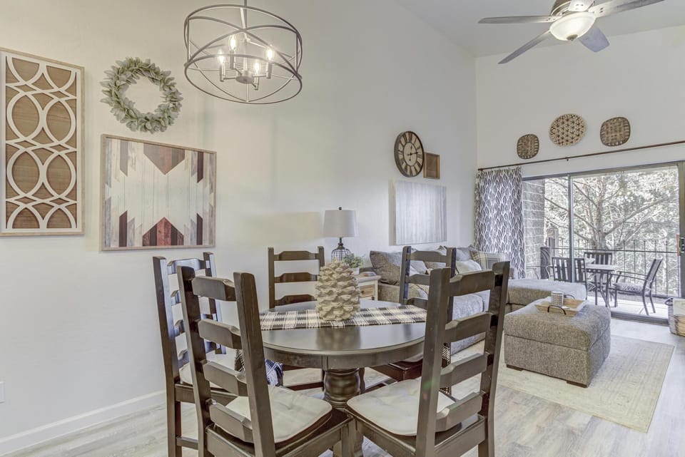 Dining indoors and outdoors