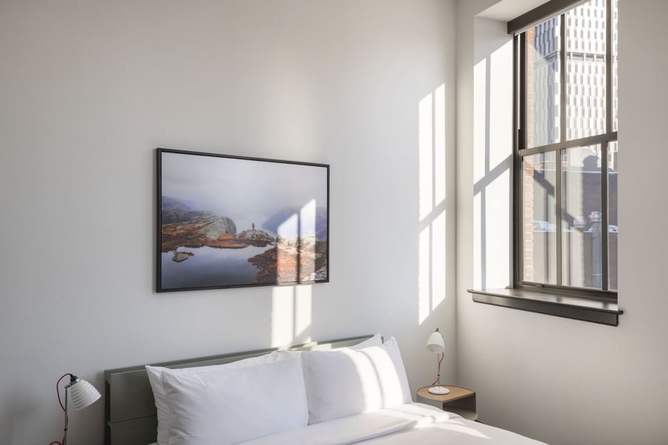 Premium bedding, down comforters, pillowtop beds, in-room safe