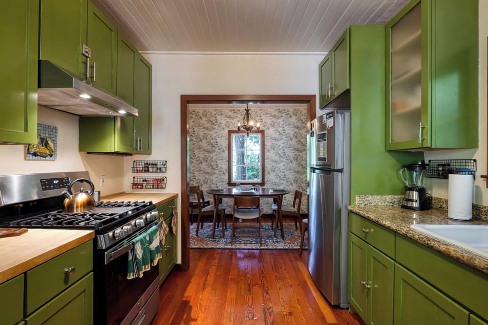 Cook together in a thoughtfully updated kitchen full of vintage charm.