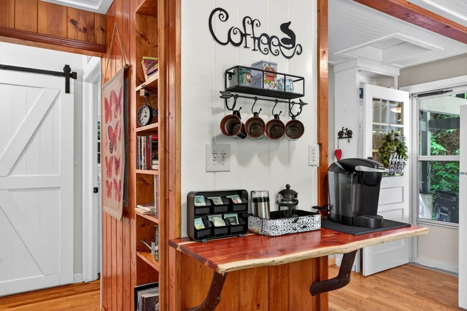 Start each morning with fresh coffee before heading out to explore Brevard and Pisgah.