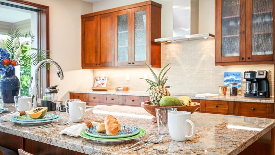 Fully equipped kitchen at Holua Kai 2 - Nā Hoʻolaʻa (House of Blessing)
