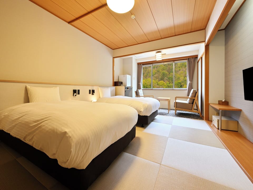 Japanese modern Twin room 10 Tatami mats, Non-Smoking | In-room safe, free WiFi, bed sheets