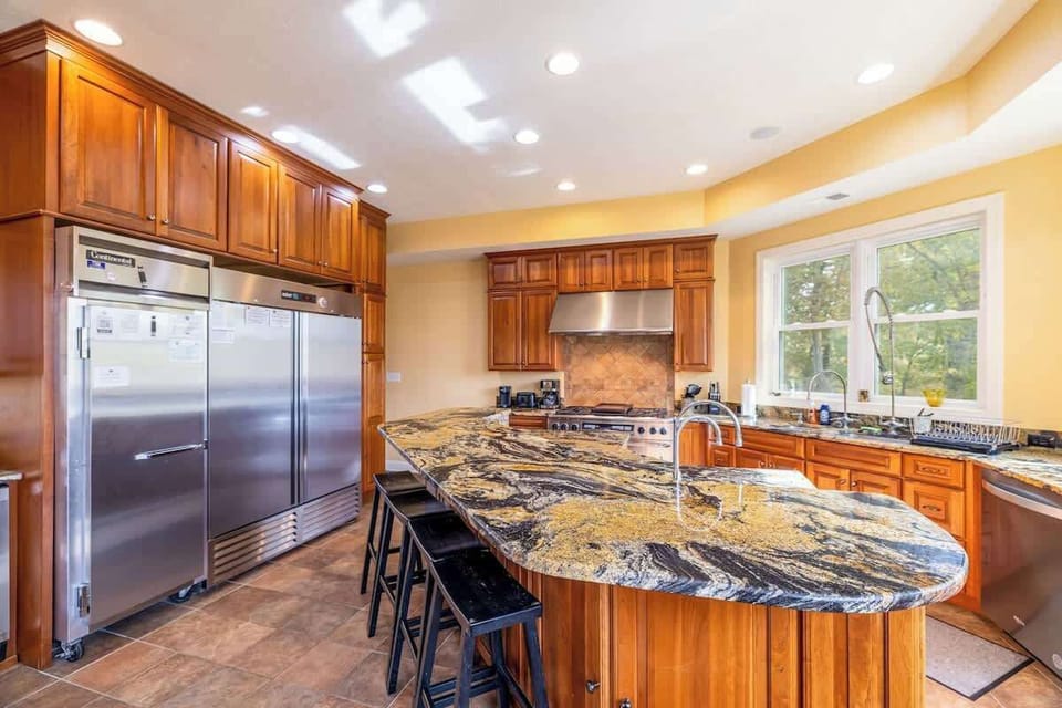 Main kitchen with large Fridge and freezer for larger families/groups!