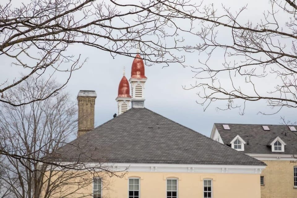Red spires at the commons