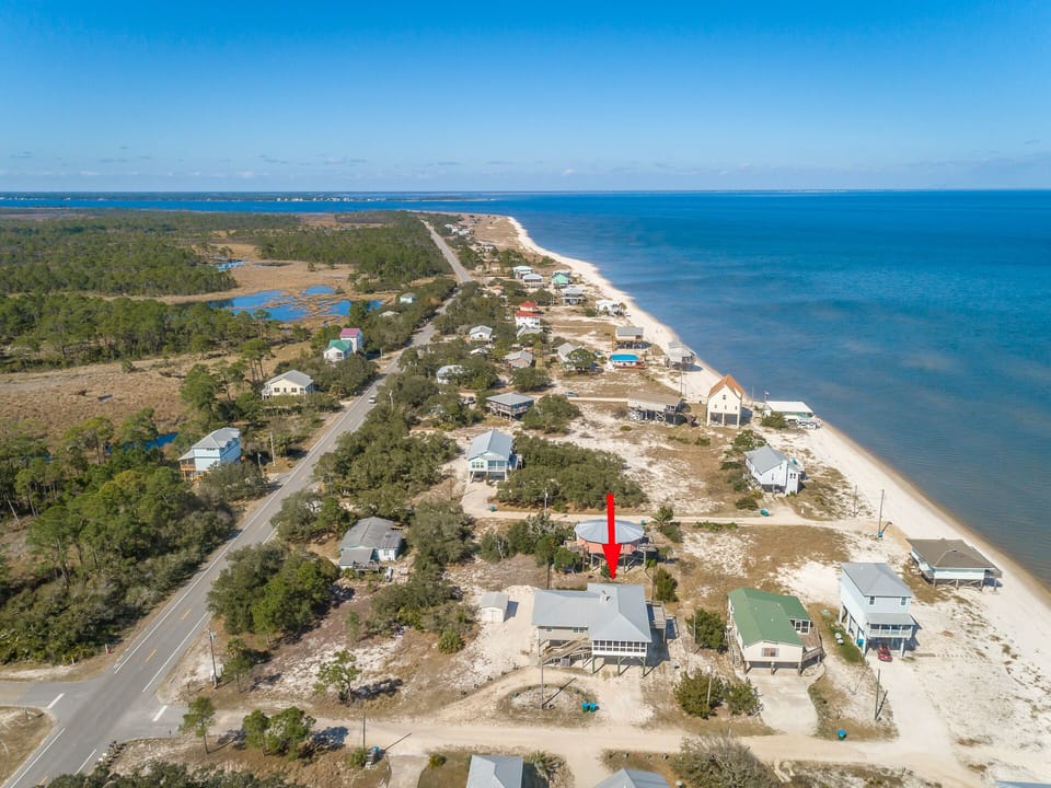 Very few homes on this stretch of beach means no crowds and miles of beach
