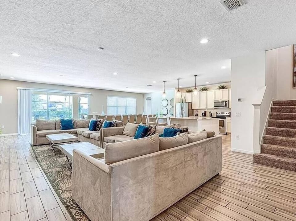 Huge downstairs living - dining - kitchen area