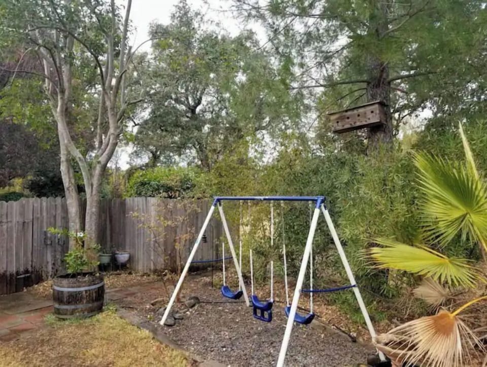 Swing set- front yard