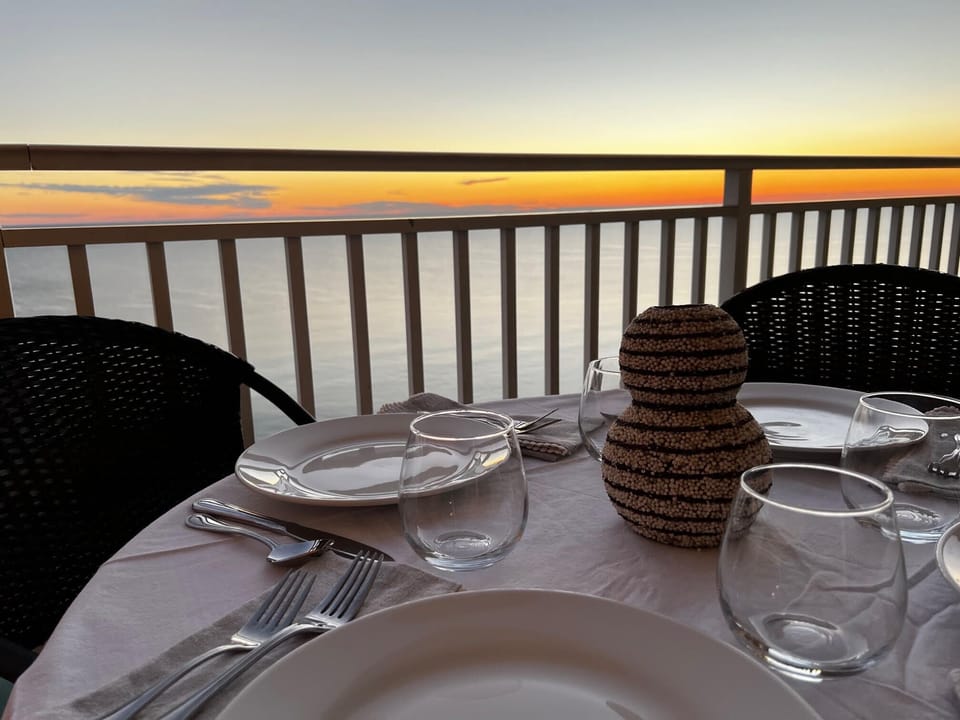 Beachfront Balcony Dining