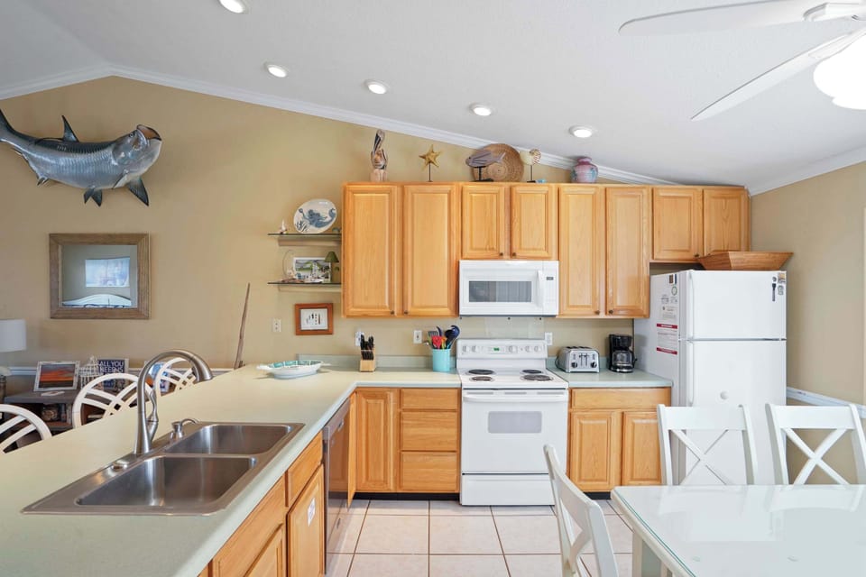 Fully stocked kitchen