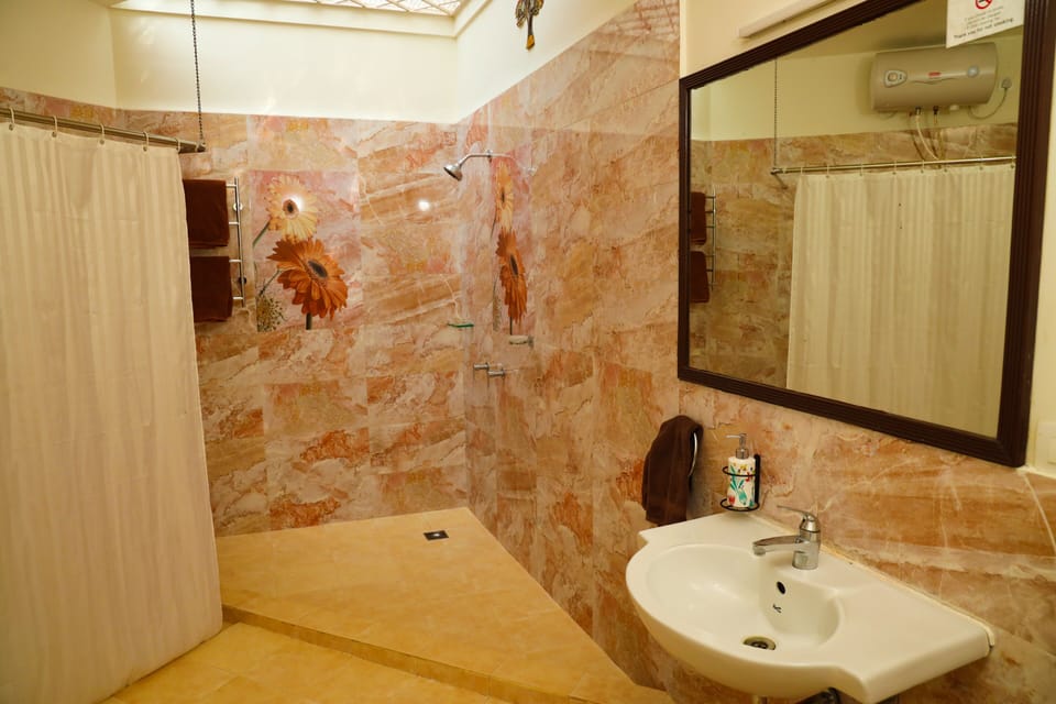Deluxe Double Room | Bathroom | Jetted tub, free toiletries, bathrobes, towels