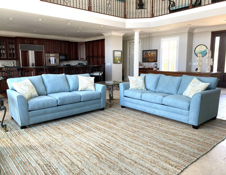 Open concept first floor living space 