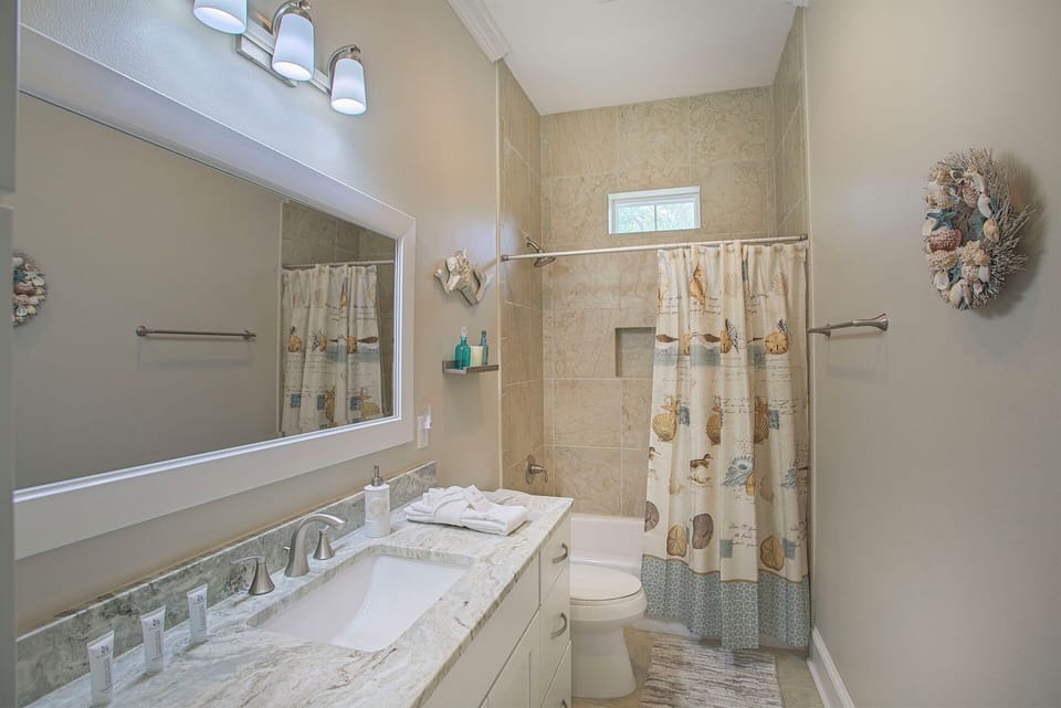 Aqua Waters Guest Bathroom