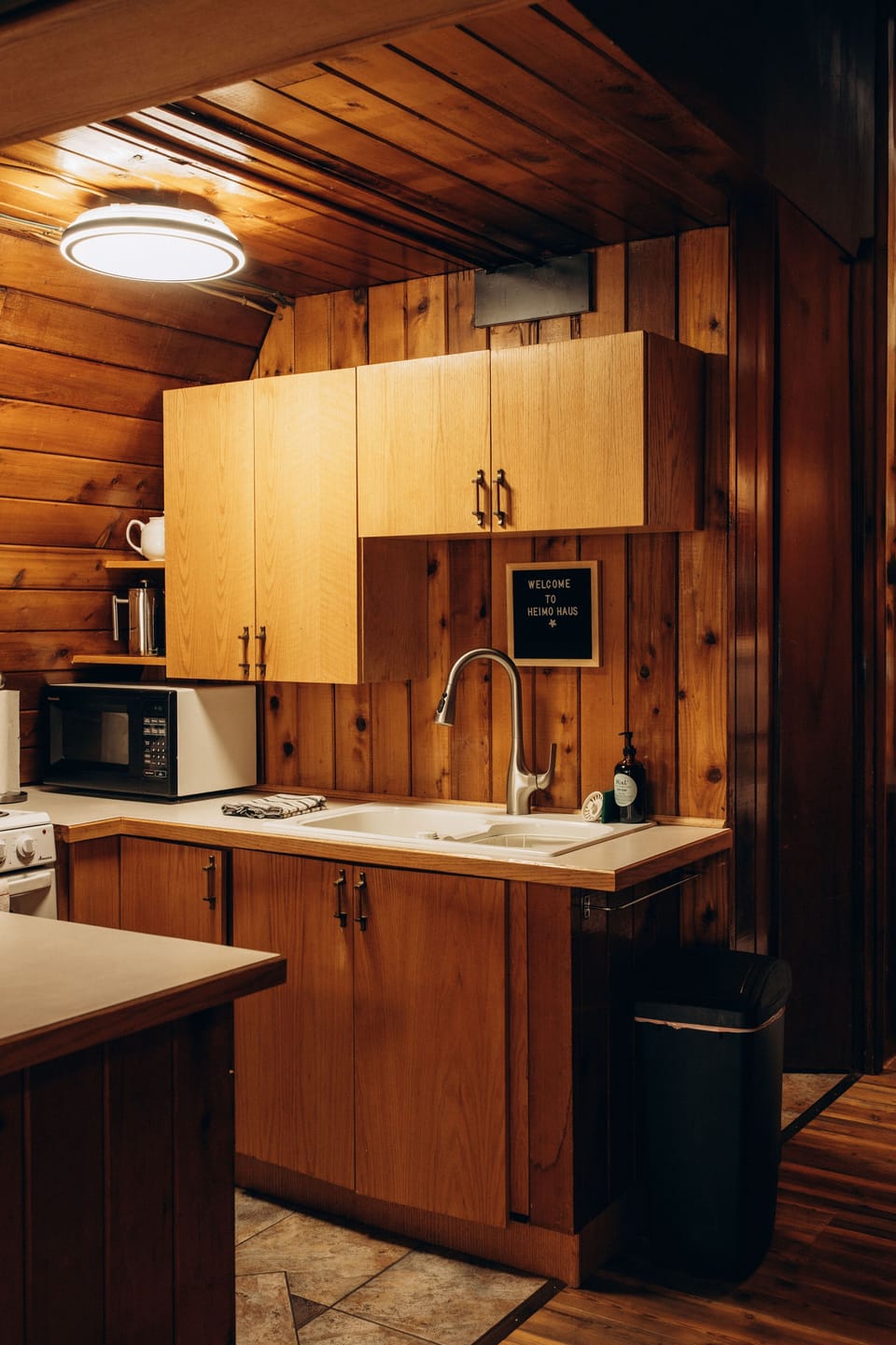 Small but functional kitchen. 