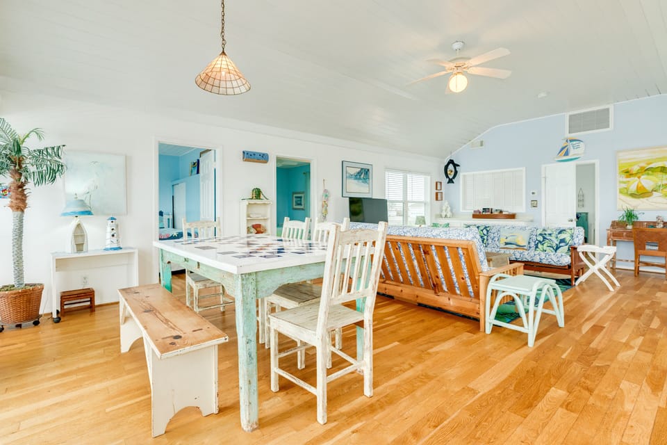 Spend time together in the bright and colorful open living area