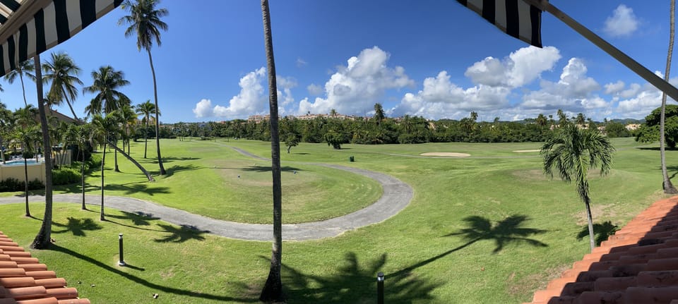 View of Hole #5 from balcony.