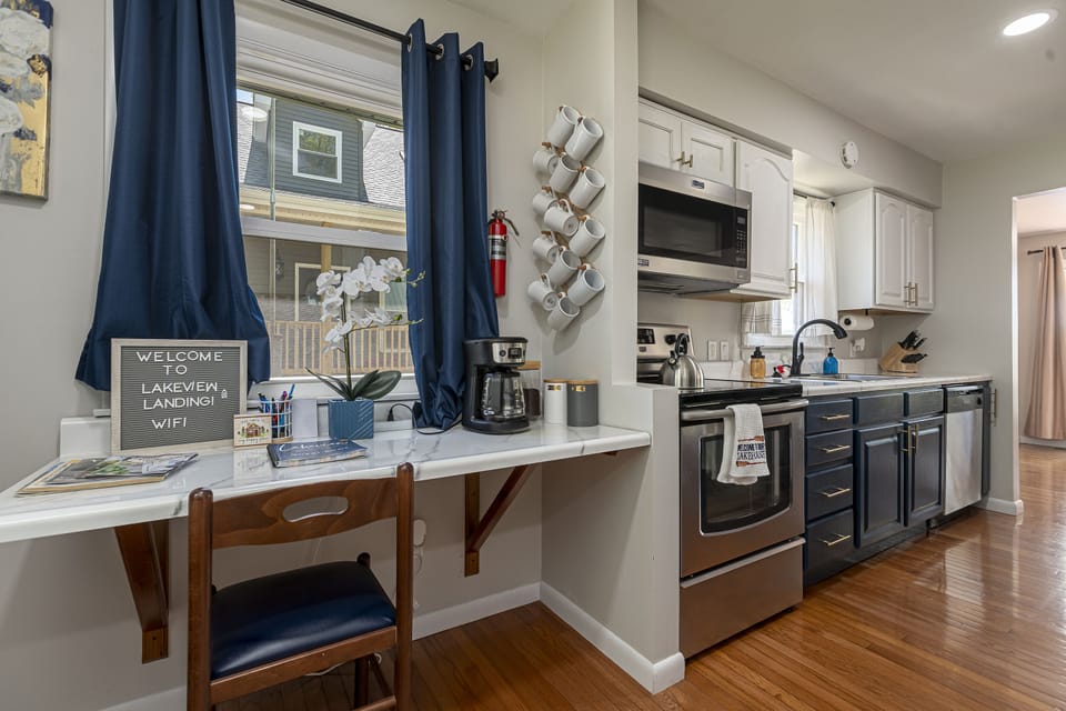 Desk space in the entry