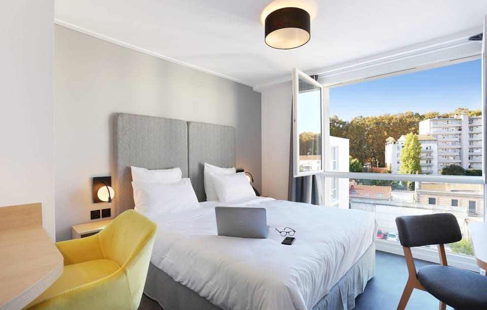 Get a peaceful night sleep in our cozy bedroom. Please note that not all units come equipped with a balcony.