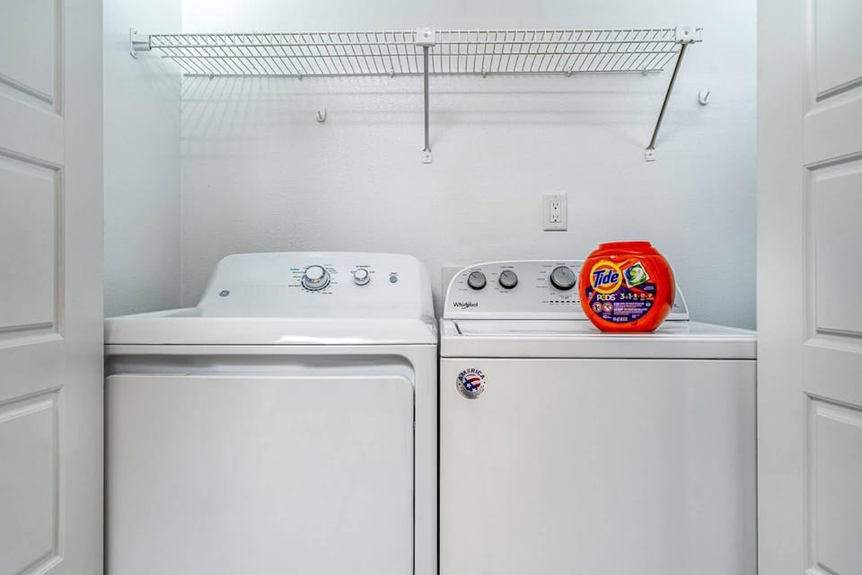 Full Size Washer and Dryer Located off Kitchen