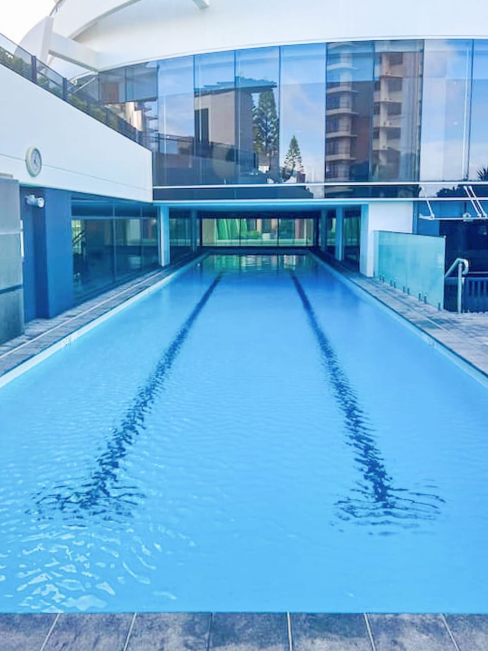 Heated swimming pool
