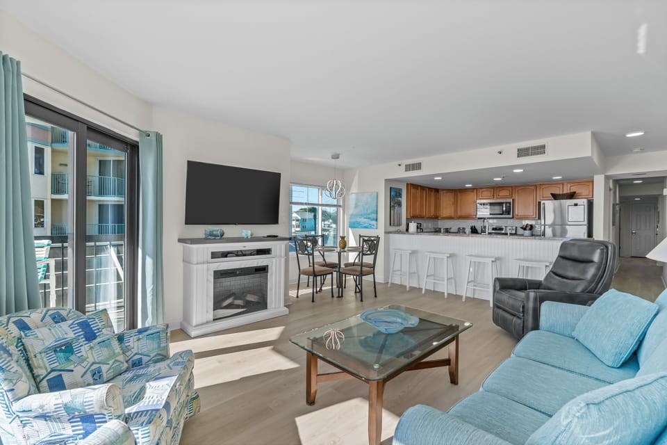 View into Kitchen and Dining Area