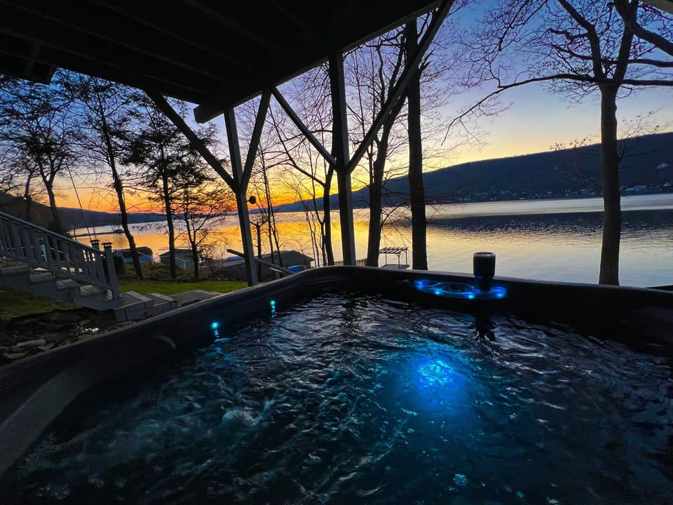 Hot Tub with Lake Views