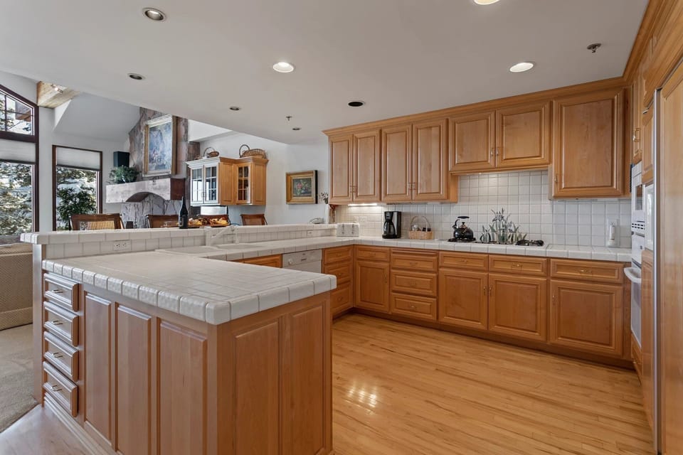 Indoors, Kitchen, Hardwood, Kitchen Island, Floor