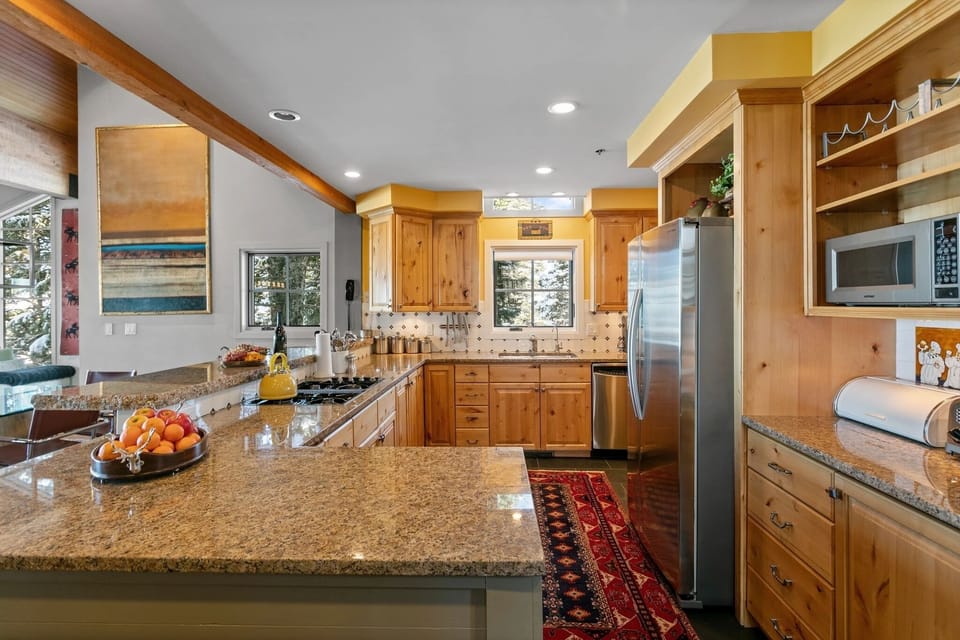 Indoors, Kitchen, Microwave, Oven, Refrigerator