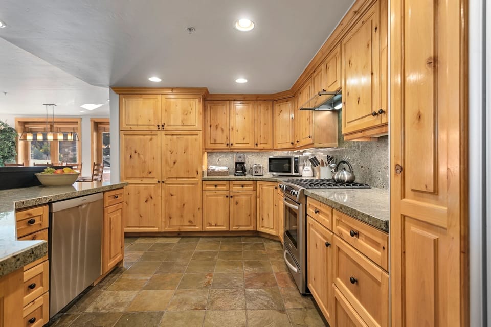 Indoors, Kitchen, Floor, Hardwood, Stained Wood