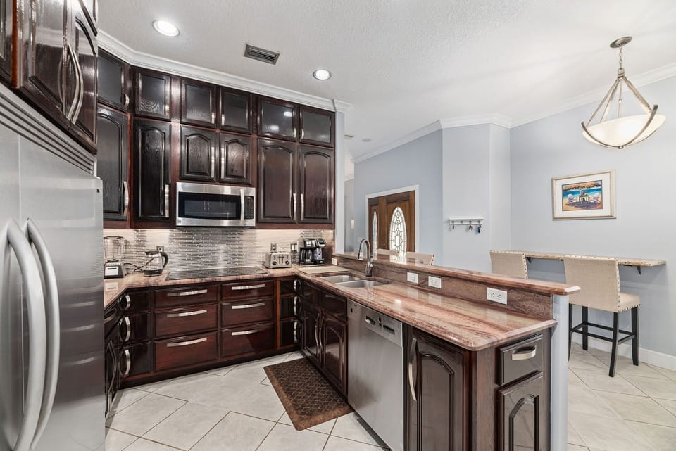 Fully stocked kitchen