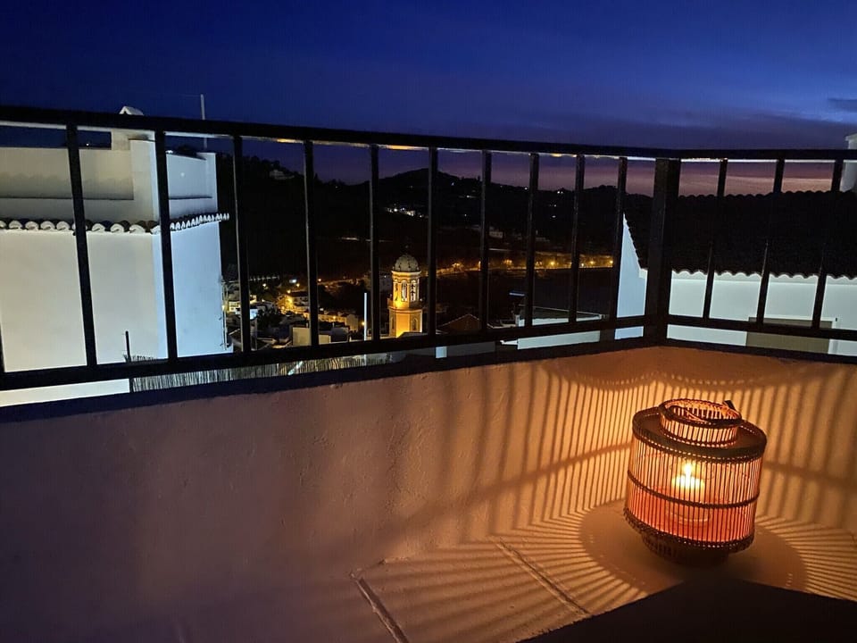Terrace at dusk 