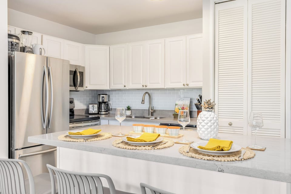 Gather around the island for meals, laughs, and memories