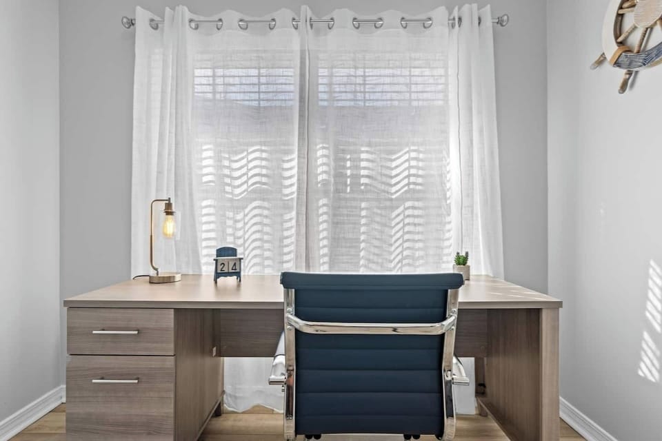Office with sofa bed