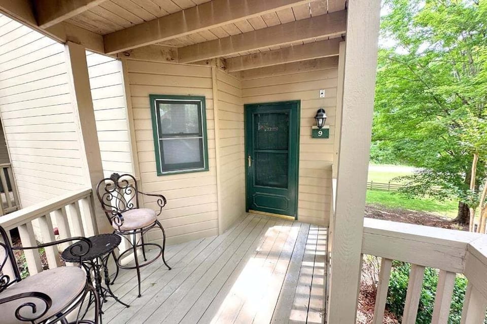 End unit on lower level with private entrance. Stairs down to unit.