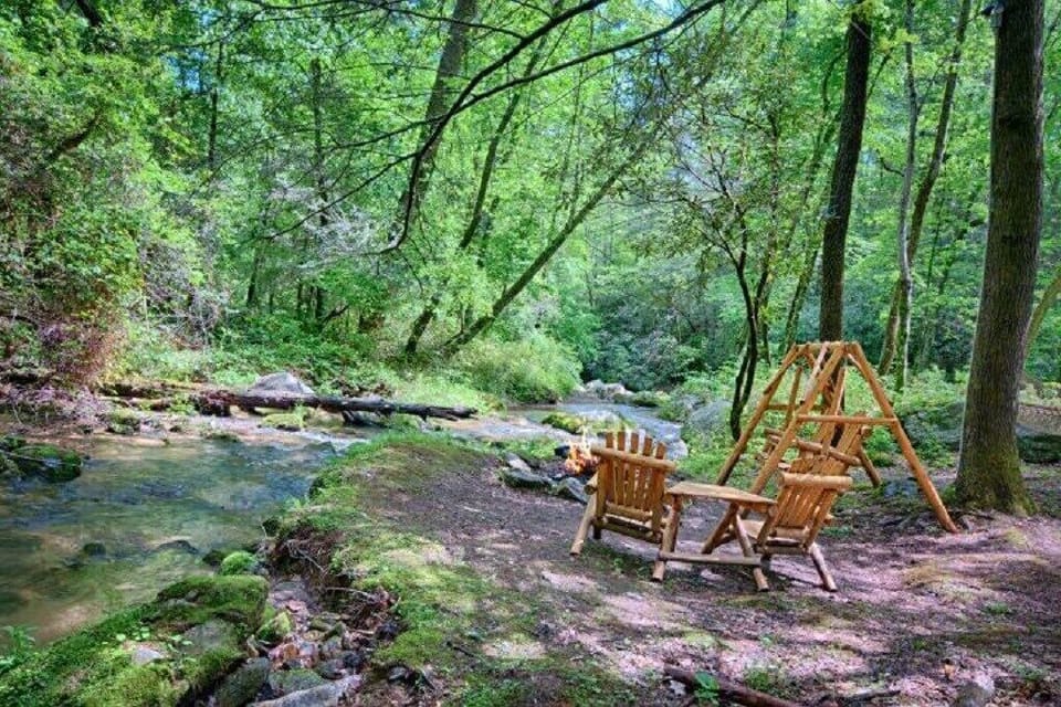 Sit by the creek and hear the wonderful sounds of nature
