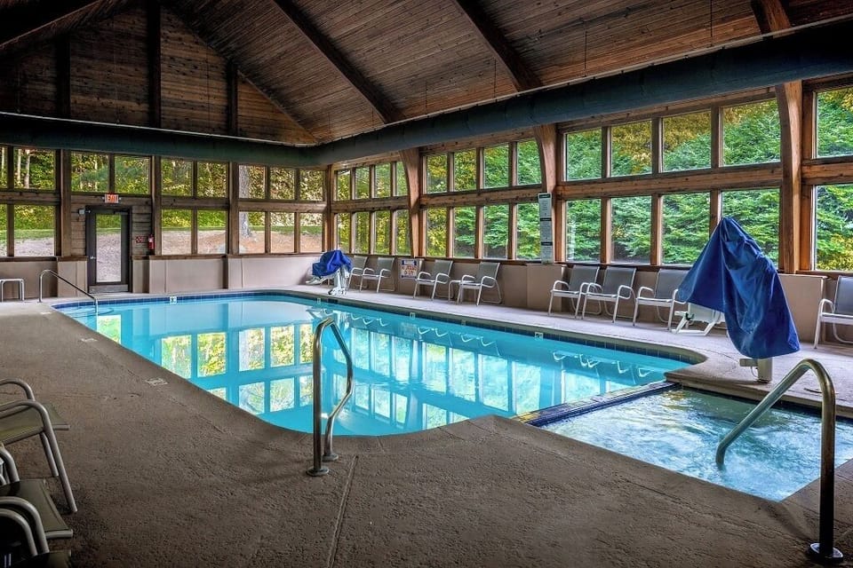 Indoor pool at Rumbling Bald
