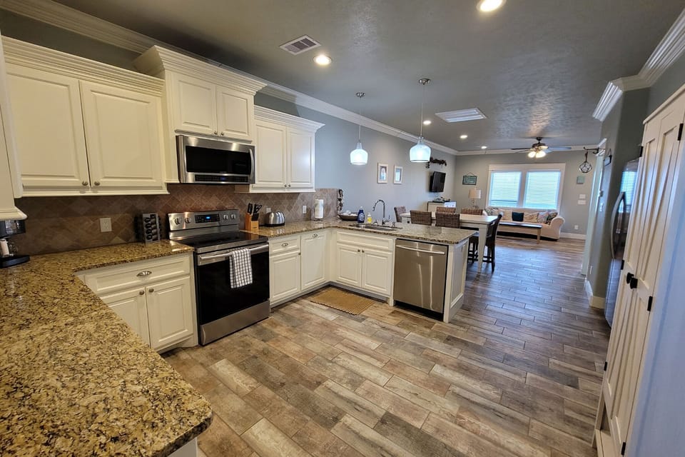 Light and bright, open floor plan