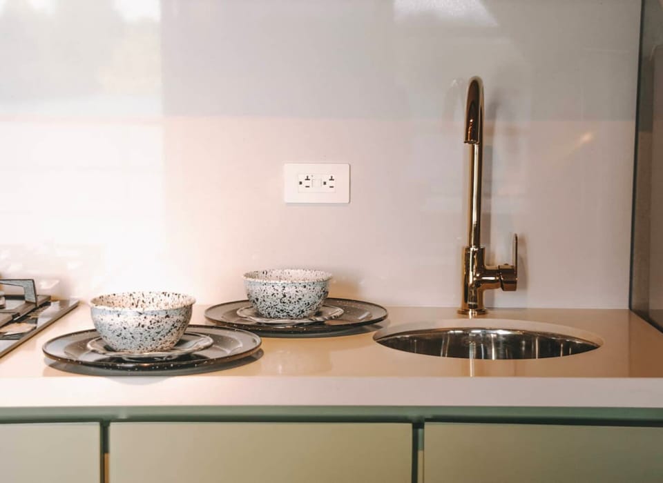 Basic Cabin | Private kitchen | Fridge