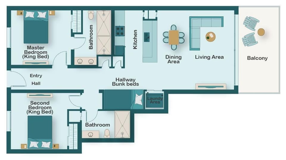 Floor plan for Aqua 2105
