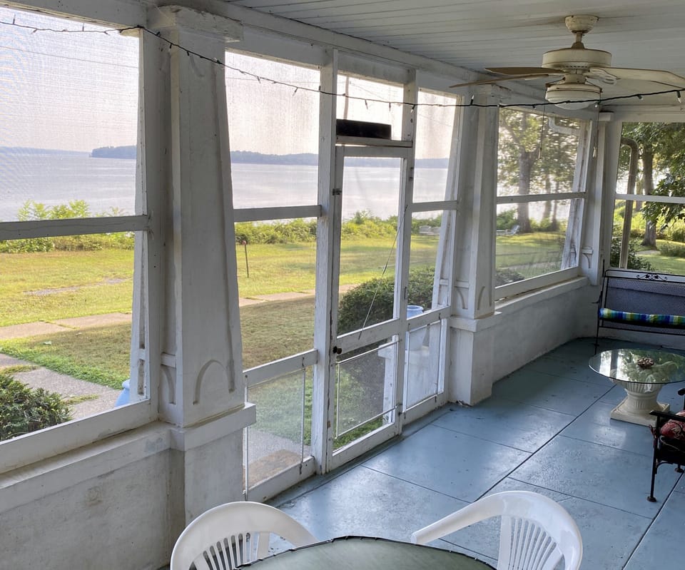 Expansive front porch overlooking the Chesapeake Bay and Sassafras River!