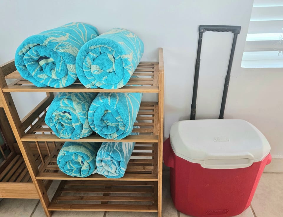 Beach Towels & Portable Cooler/Igloo