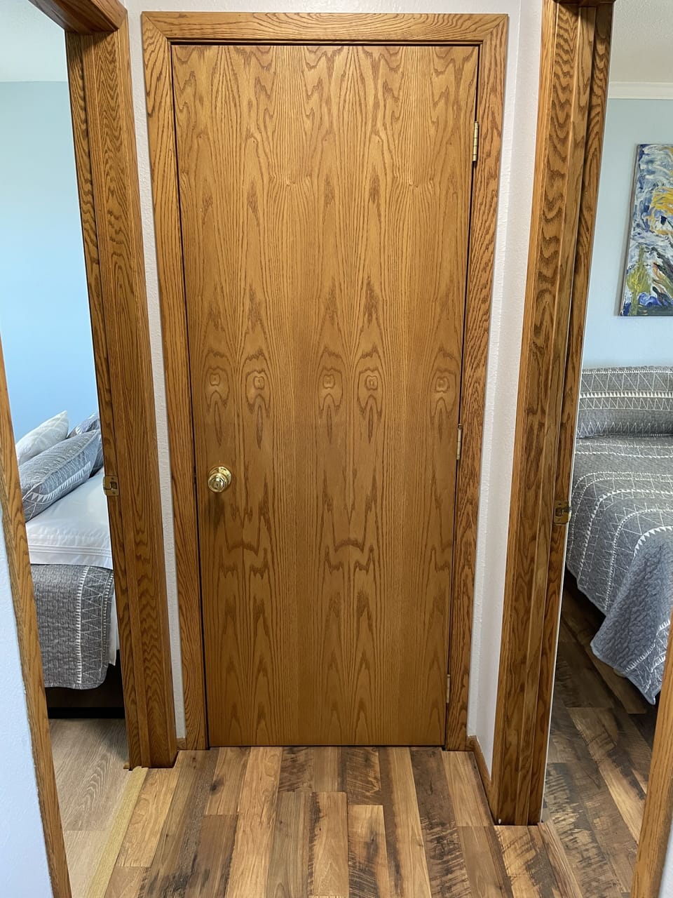 The two bedrooms are close to one another 