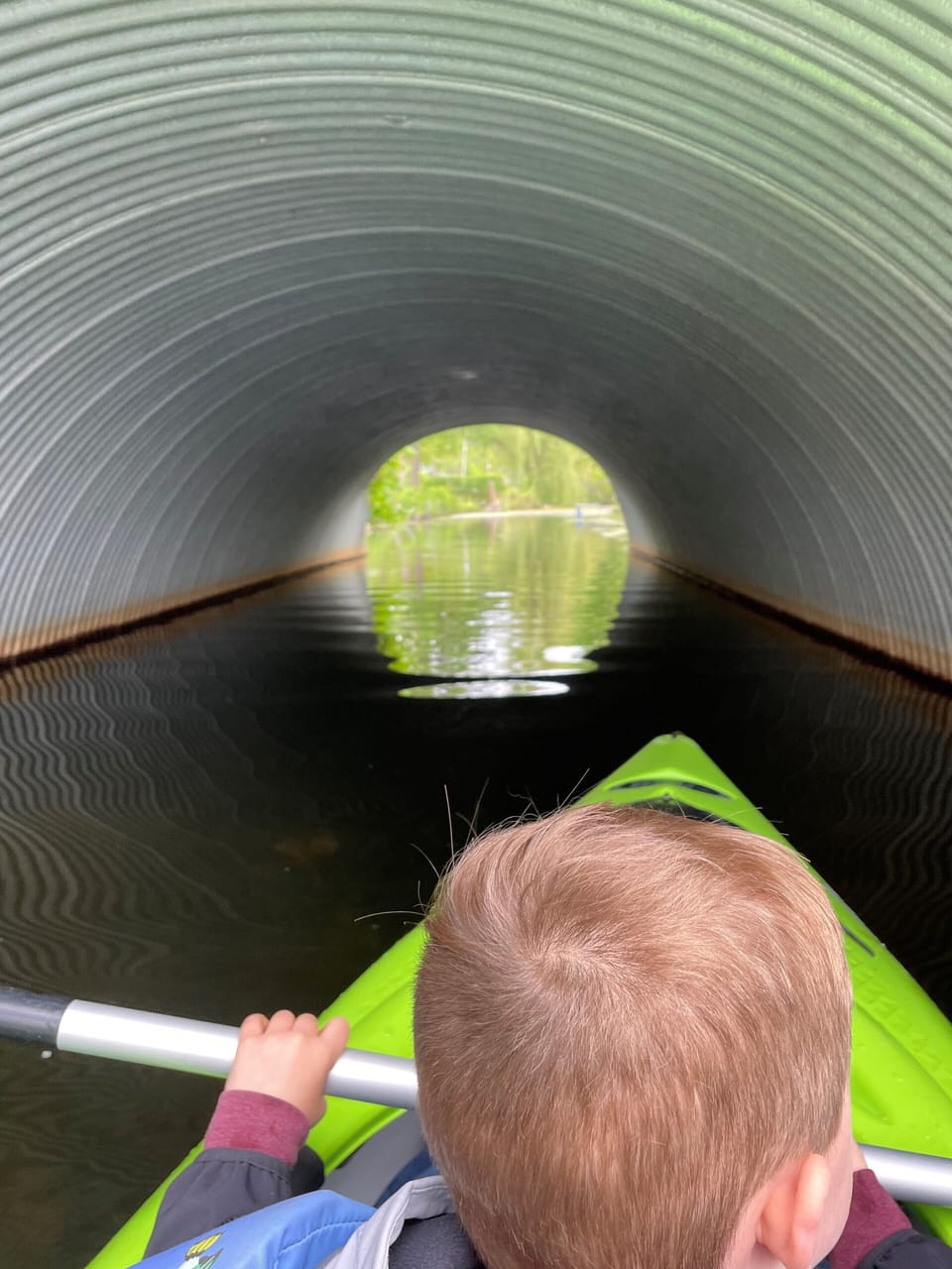 Kids Love Paddling Through the Tunnel! High & Wide Enough For Most Fishing Boats