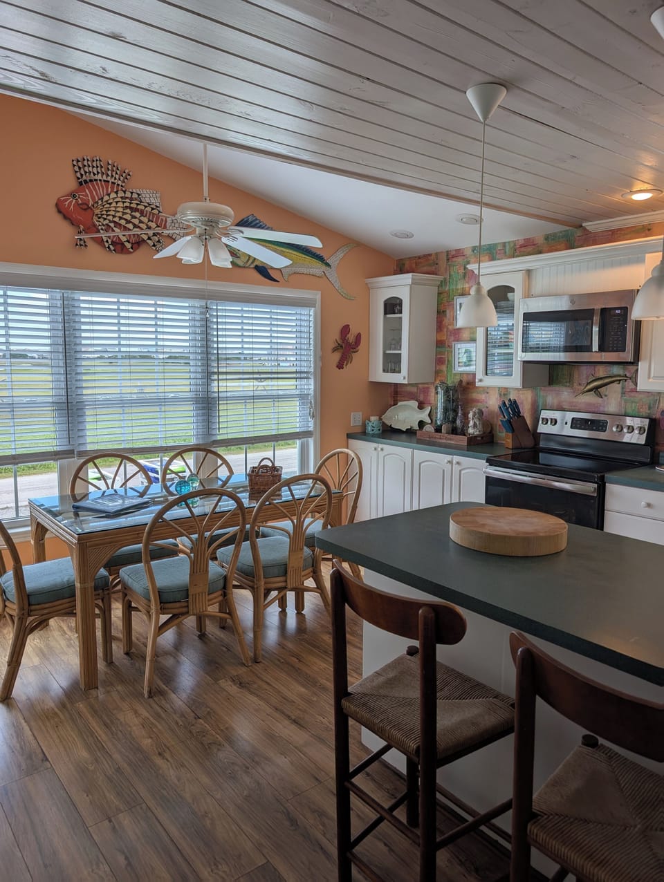 Kitchen with porch and Marsh View